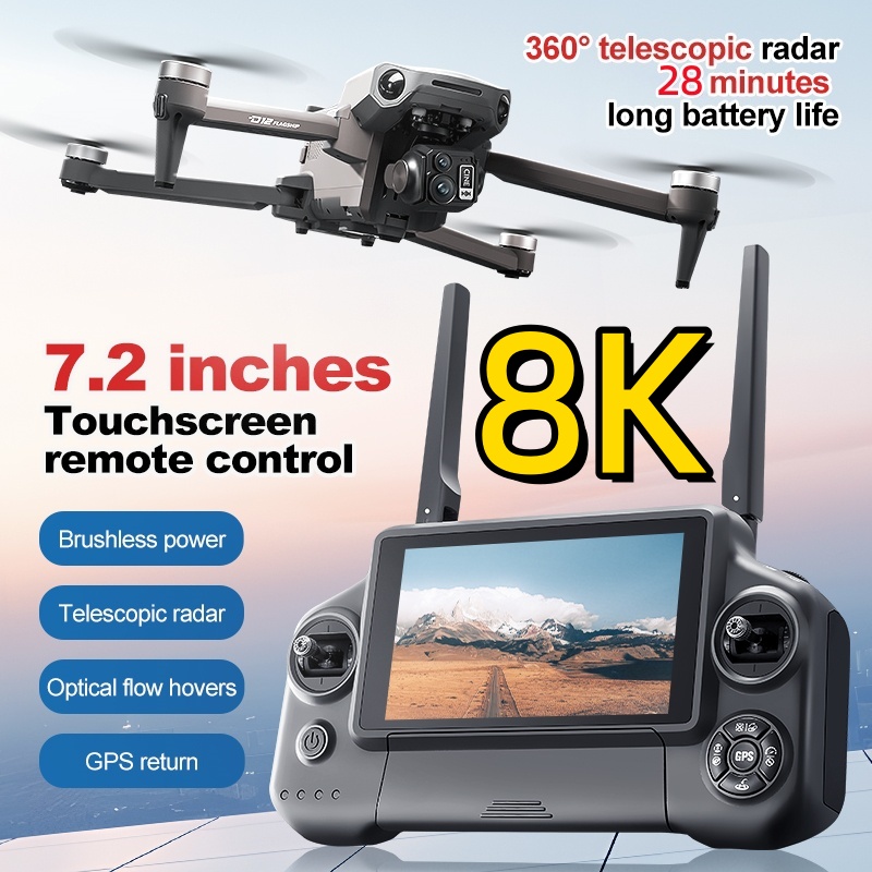 8K 3 Eksenli Gimbal Fırçasız 7 - Drone Controller Screen incelemesi ve fiyatı